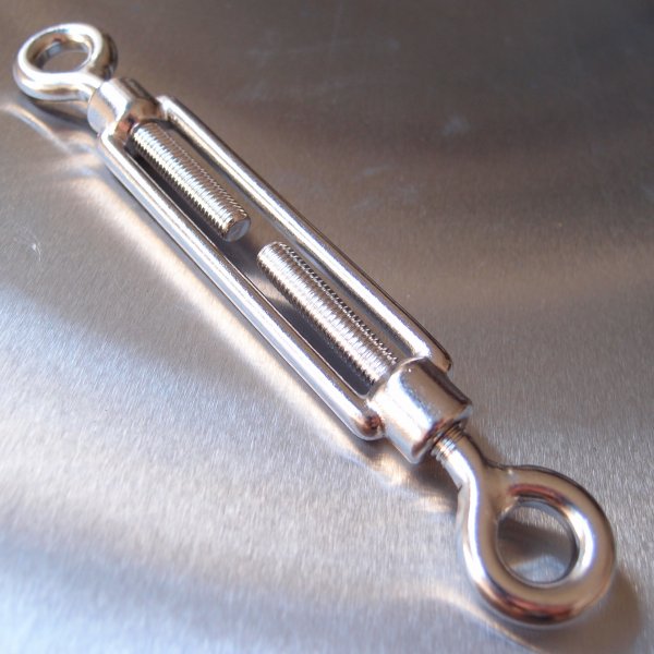 Stainless Steel Open Body Turnbuckles - Straining Screw - Eye and Eye - AISI 316