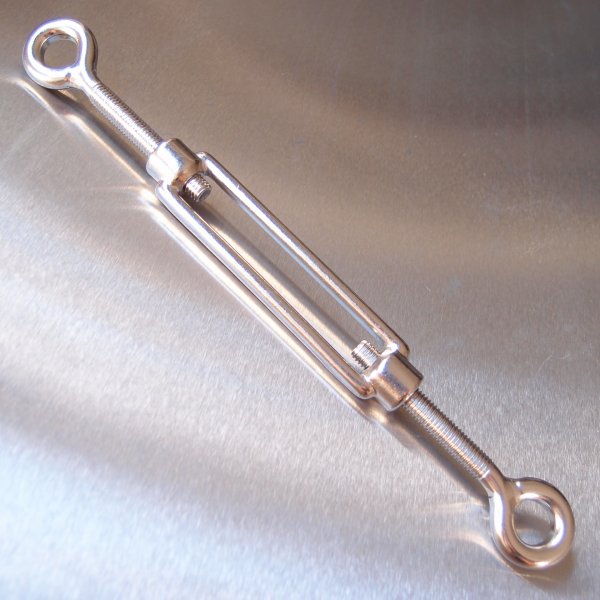 Stainless Steel Open Body Turnbuckles - Straining Screw - Eye and Eye - AISI 316