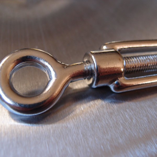 Stainless Steel Open Body Turnbuckles - Straining Screw - Eye and Eye - AISI 316