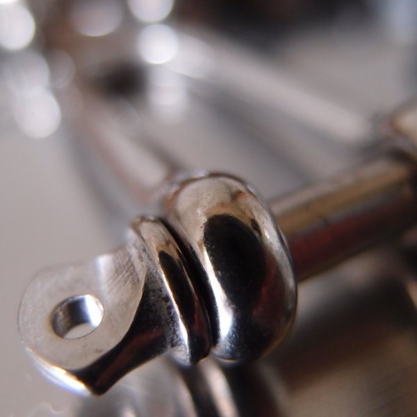 Stainless Steel Long Dee Shackle with Screwed Collar Pin - AISI 316