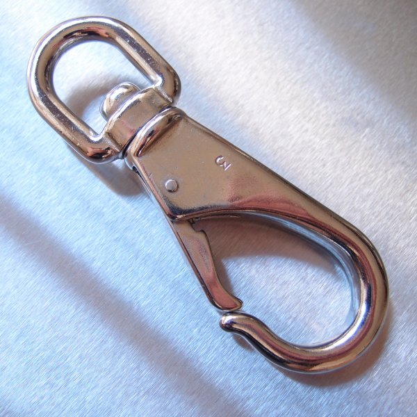 Stainless Steel Swivel Eye Boat Snap Hook - AISI 316