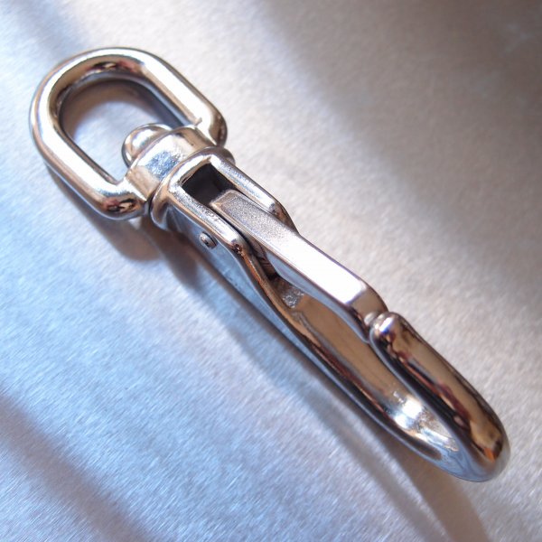 Stainless Steel Swivel Eye Boat Snap Hook - AISI 316