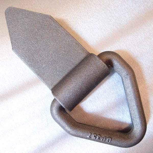 50mm 1 tonne Lashing Link Triangular Drop Forged with Fold Over Plate - Weld-on - Self Colour