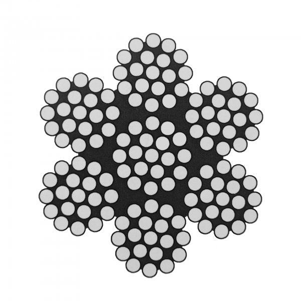 Wire Rope - Stainless Steel - 7 x 19 WSC - AISI 316 - 100m Reel