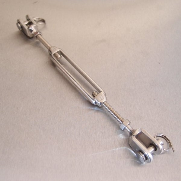 Stainless Steel Open Body Turnbuckles - Straining Screw - Jaw and Jaw - AISI 316