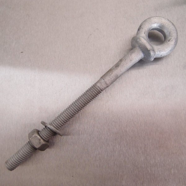 Long Shank Eyebolts with Nut and Washer - Galvanised