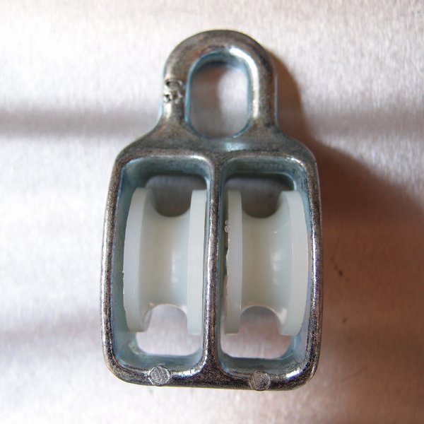 Awning Pulleys - Nylon Sheave with Fixed Elongated Eye: Double Sheave