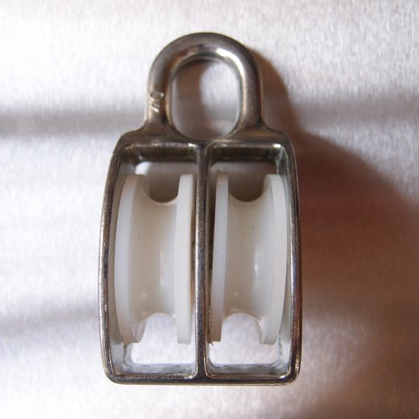 Awning Pulleys - Nylon Sheave with Fixed Elongated Eye: Double Sheave