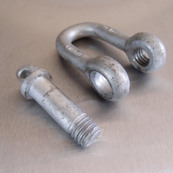 Large Dee Shackles High Tensile with Type A Pins - Galvanised