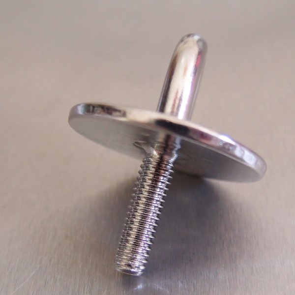 Stainless Steel Round Eye Plates with Screwed Thread - AISI 304