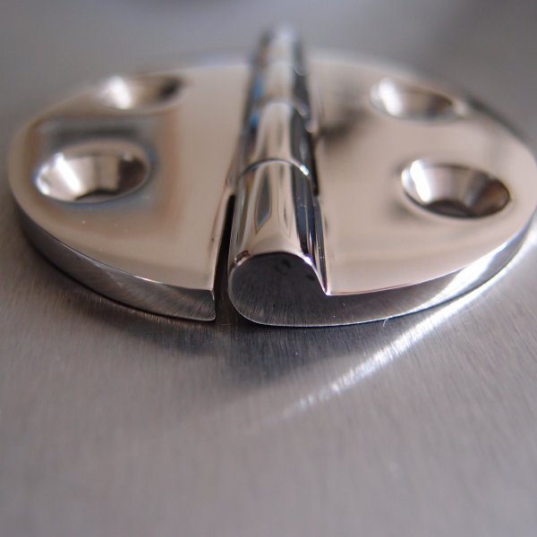 64mm Stainless Steel Round Hinge - 316 Marine grade