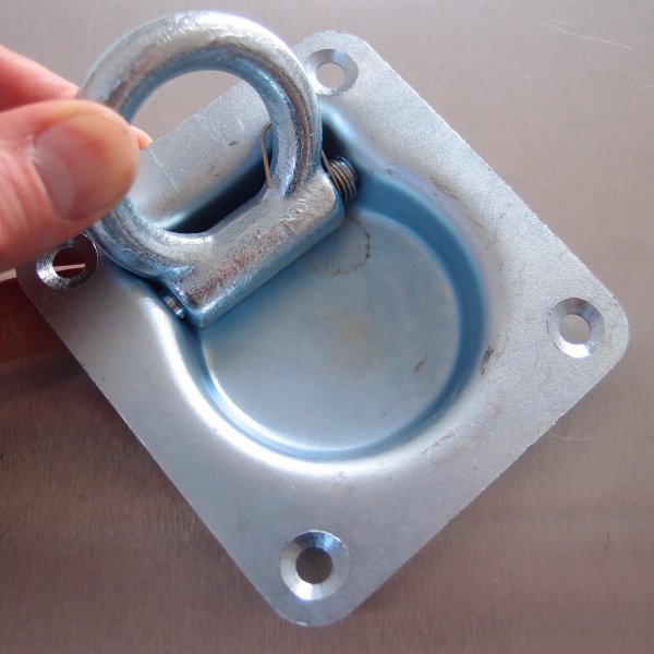 102mm x 96mm Recessed Lashing Link - Zinc Plated