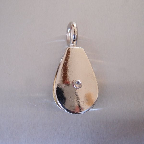 Single Awning Pulley - Die Cast Sheave - Fixed Round Eye - Zinc Plated Steel