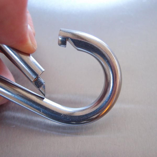 Stainless Steel Carbine Hooks - without Eyelet - AISI 316