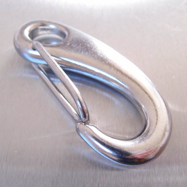 Stainless Steel Spring Snap Tack Hook - AISI 316