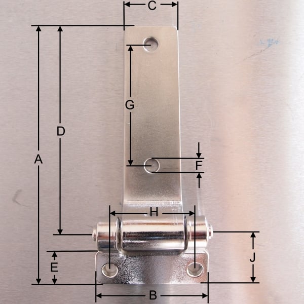 131mm Stainless Steel Tee Hinges - 316 Marine grade