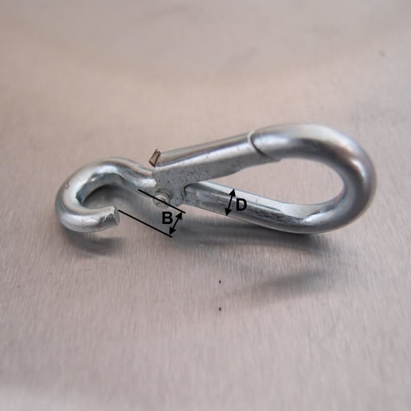 Standard Springhooks to Crue: Zinc Plated