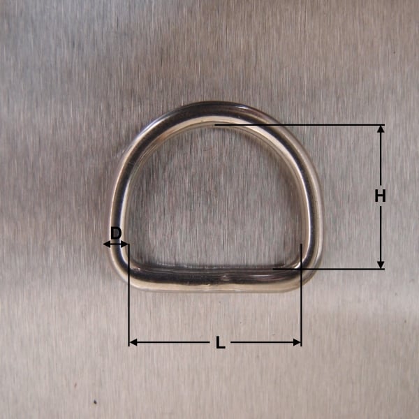 Stainless Steel Dee Rings - AISI 316
