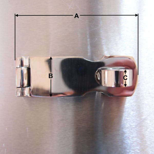 Stainless Steel Swivel Hasp and Staples - AISI 316