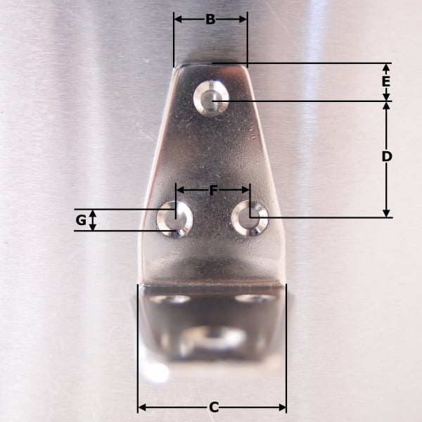 Angle Bracket Stainless steel AISI 304 - Wide