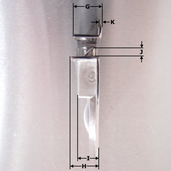 Flush Lifting Pull with Catch and Strike Plate Stainless Steel - AISI316