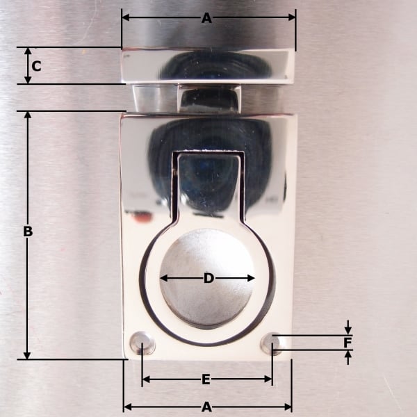 Flush Lifting Pull with Catch and Strike Plate Stainless Steel - AISI316