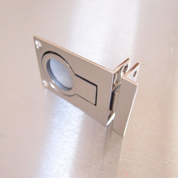 Flush Lifting Pull with Catch and Strike Plate Stainless Steel - AISI316