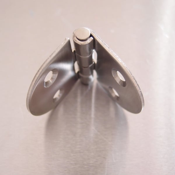 75mm x 40mm Oval Hinge - Stainless steel AISI316 - Satin Finish