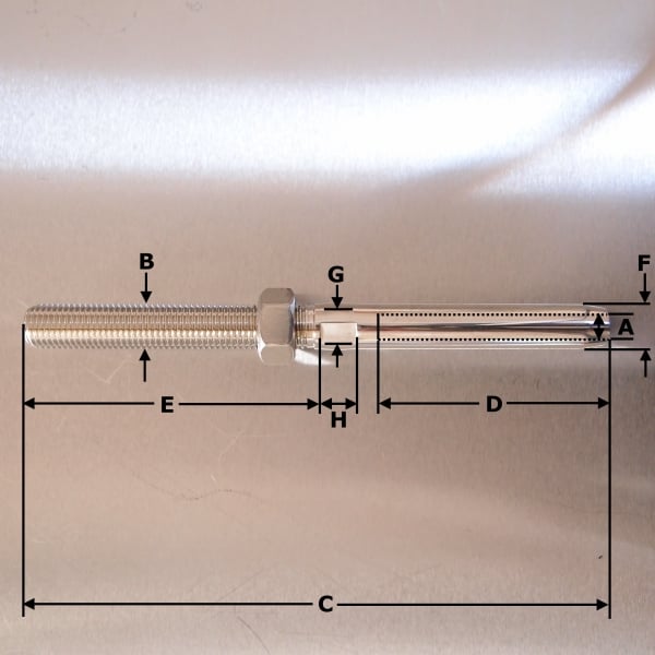 Stainless Steel Swaged Screwed Terminals - Right Hand Thread - AISI 316