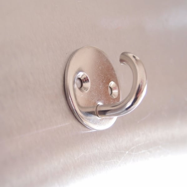 Stainless Steel Two Hole Round Hook On Plate 304 AISI