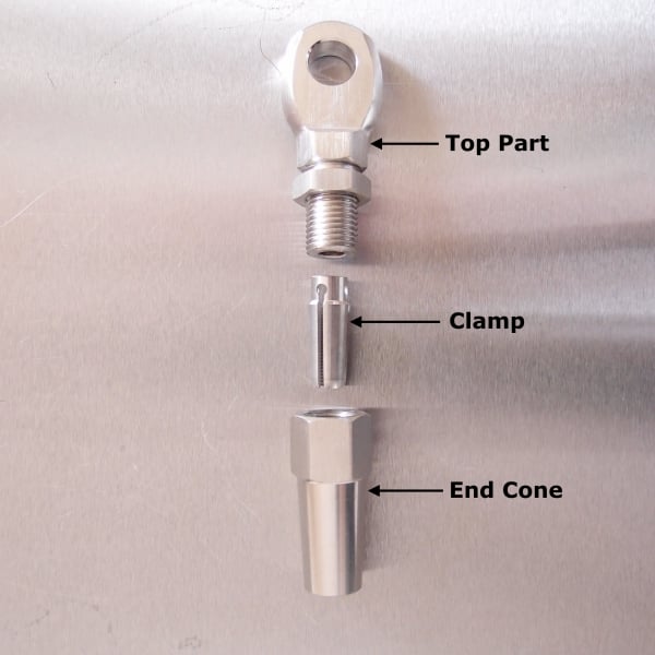 Stainless Steel Swageless Eye Terminals AISI 316
