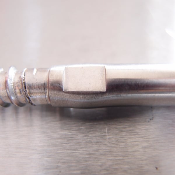 Swage Stud Terminal with Wood Screw Thread - Stainless Steel AISI 316