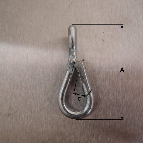 Standard Springhooks to Crue: Zinc Plated