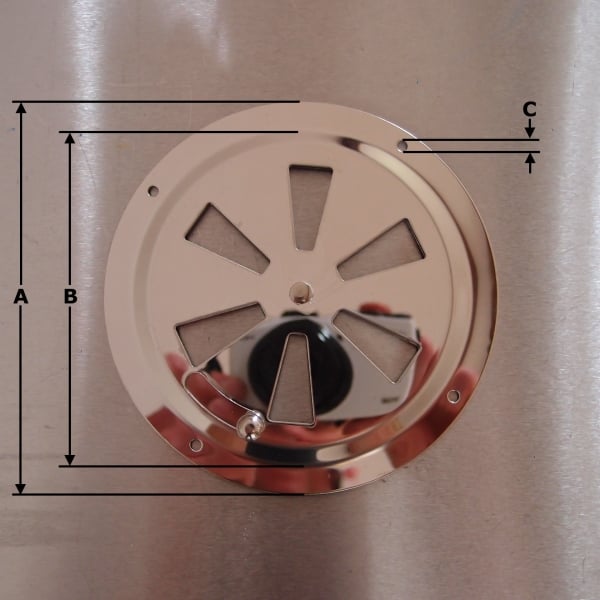 125mm Stainless Steel Lockable Round Vent AISI 304