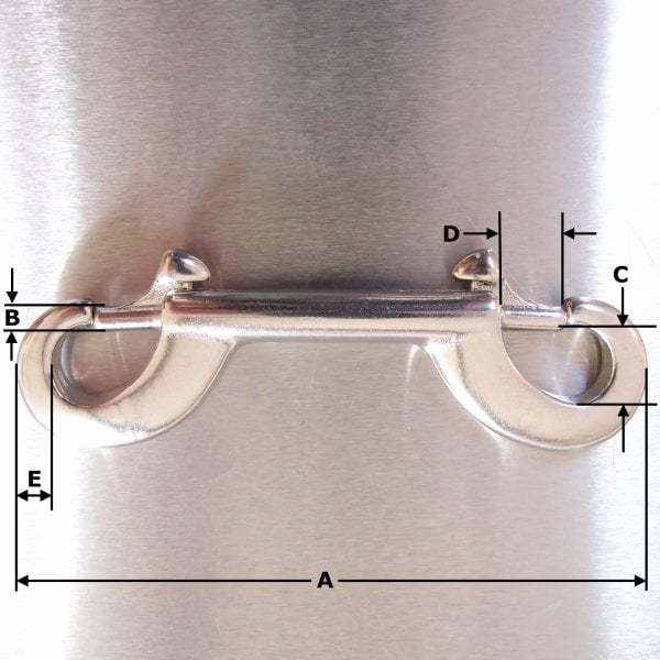 115mm Stainless Steel Double End Snap / Trigger Hook - AISI 316