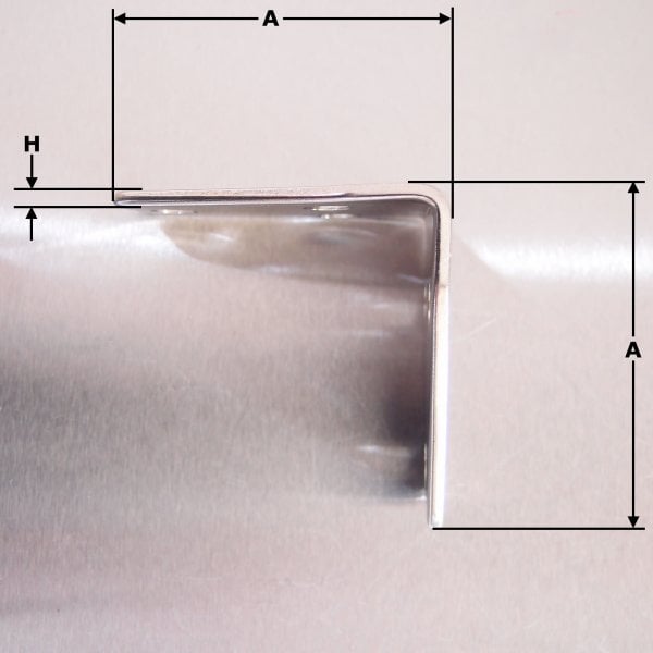 Angle Bracket Stainless steel AISI 304 - Wide