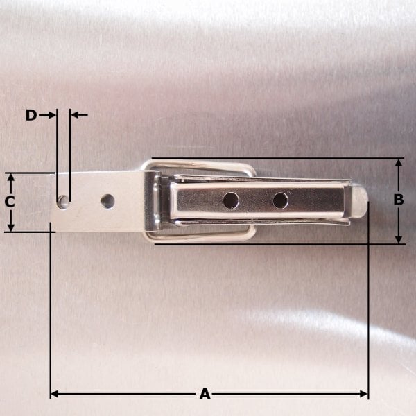 115mm Stainless Steel Bailing Latch - Light Pattern - AISI 304