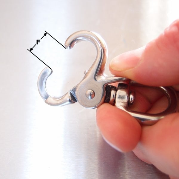 Stainless Steel Trigger Snap Hook with Thumb release - AISI 316