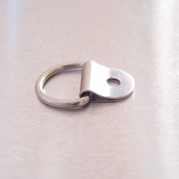 3mm x 20mm Stainless Steel Dee Ring and Cleat - AISI 316