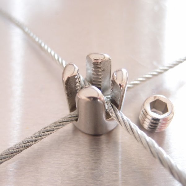 Stainless Steel Trellis Cross Clip - AISI 316