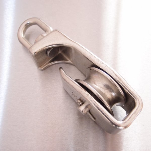 Suits 10mm Rope Stainless Steel Open Sided Pulley Block - AISI 316