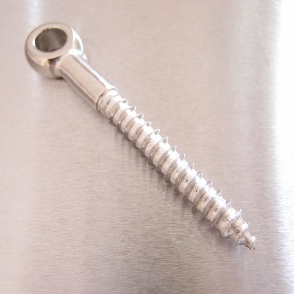 Stainless Steel Woodscrew Eye Bolt with Small Eye - AISI 316