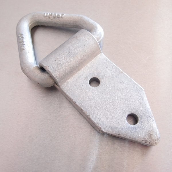 50mm 1 tonne Lashing Link Triangular Drop Forged with Fold Over Plate - Bolt-on - Hot Dipped Galvanized