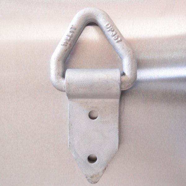 50mm 1 tonne Lashing Link Triangular Drop Forged with Fold Over Plate - Bolt-on - Hot Dipped Galvanized