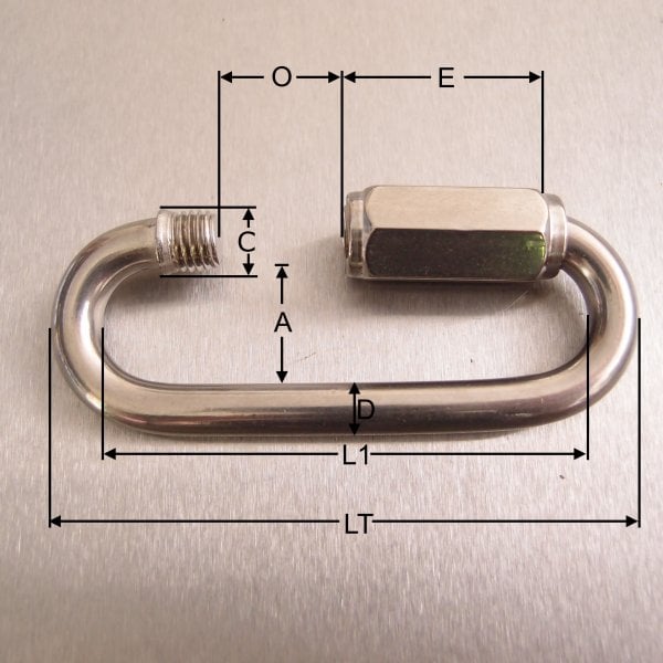 Stainless Steel Long Series Quick Links - AISI 316