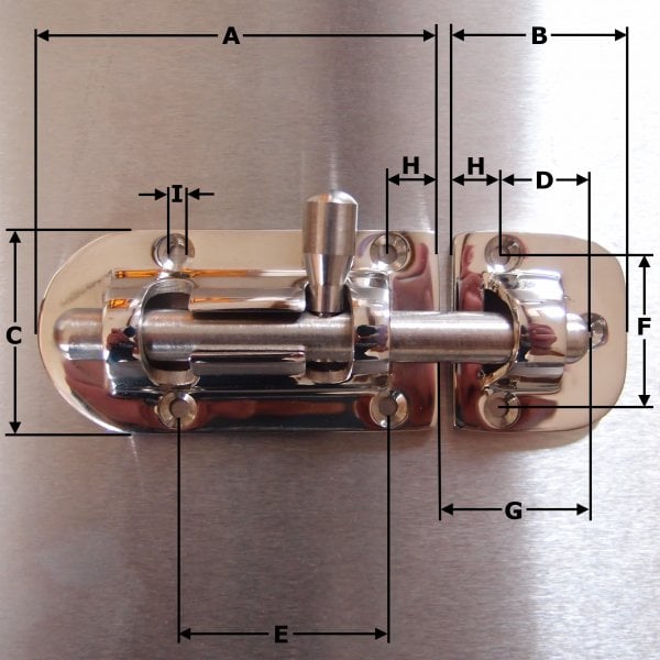 Stainless Steel Barrel Bolts - AISI 316