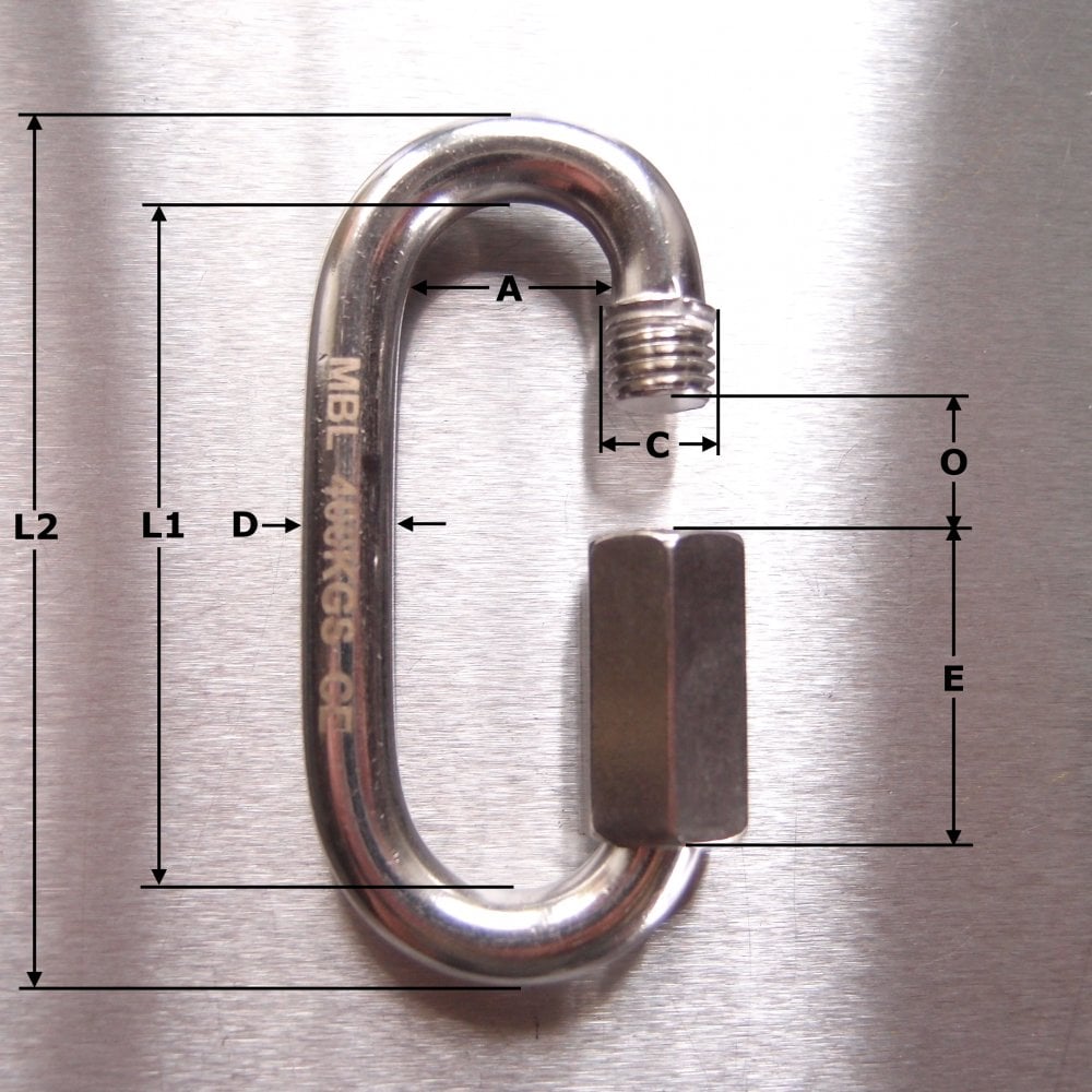 Stainless Steel Quick Links - Load Rated - AISI 316