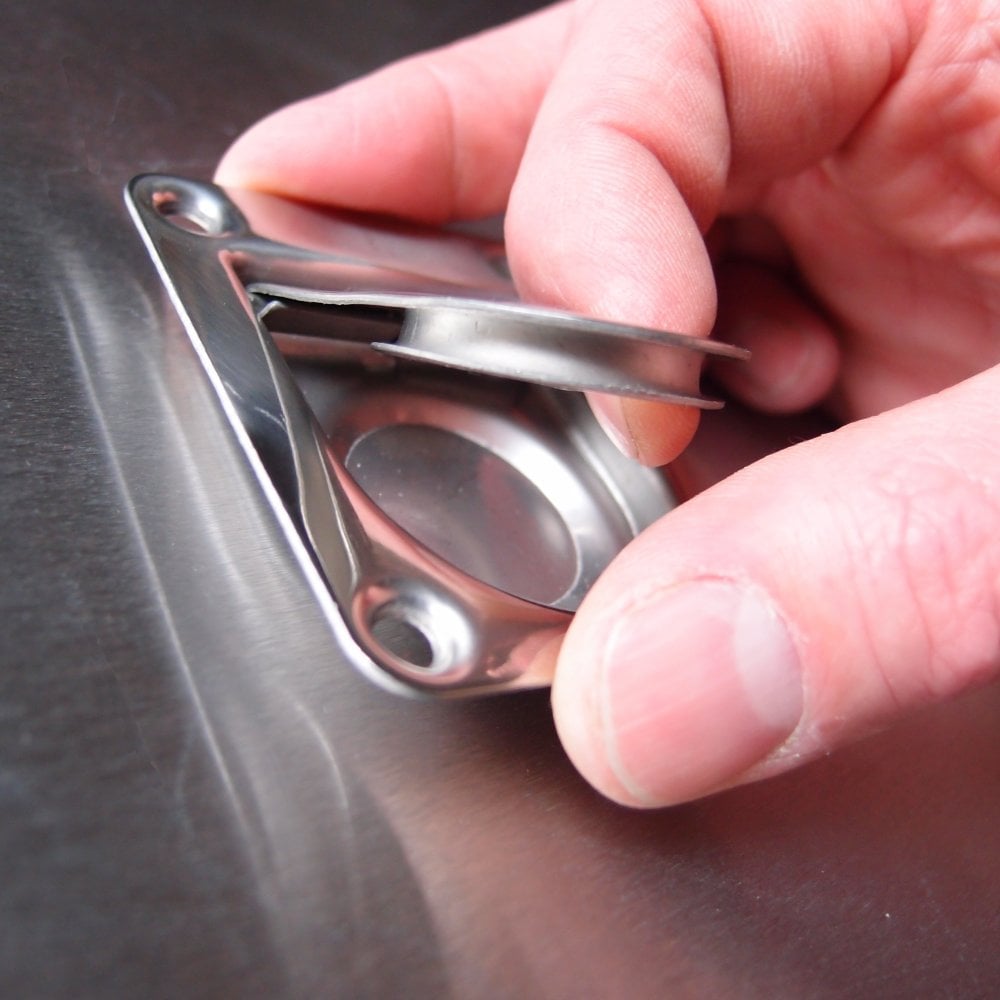 Stainless Steel Flush Lifting Pull with Spring - AISI 316