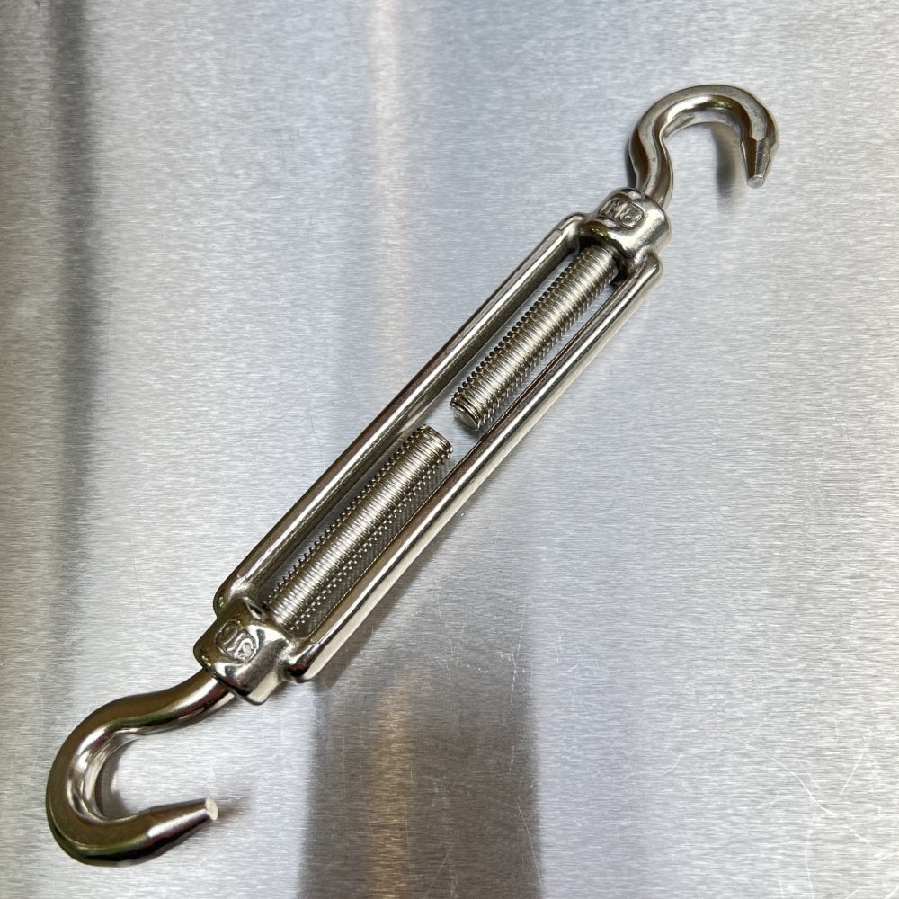 Stainless Steel Open Body Turnbuckles - Straining Screw - Hook and Hook