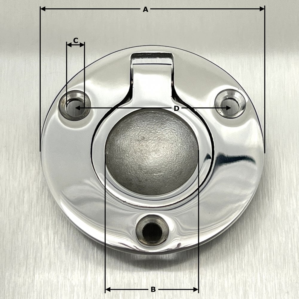 Stainless Steel Round Hatch Pull Ring 50mm
